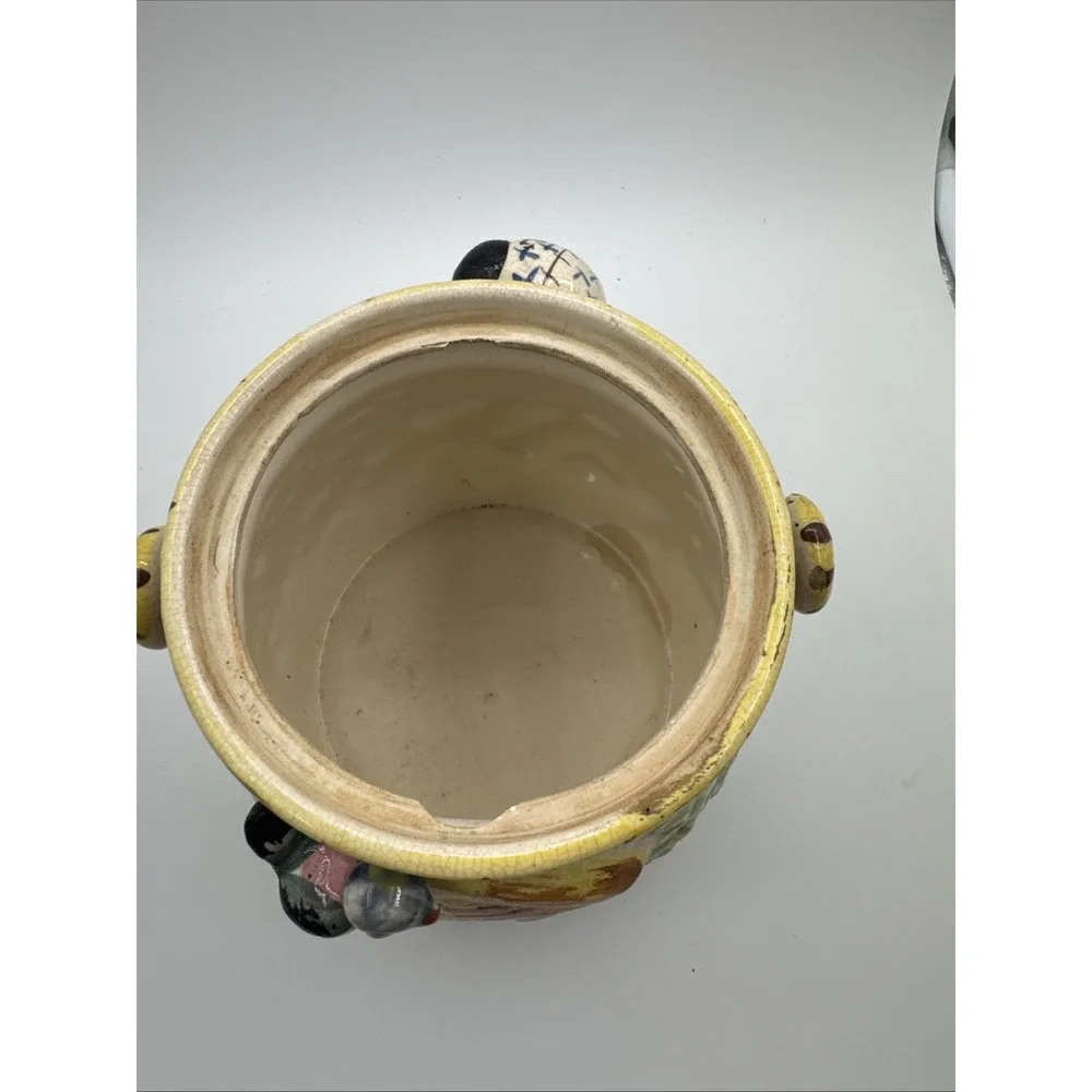 VERY RARE Lefton Puppy & Birdy 3D Cookie Biscuit Jar‎ Missing Lid